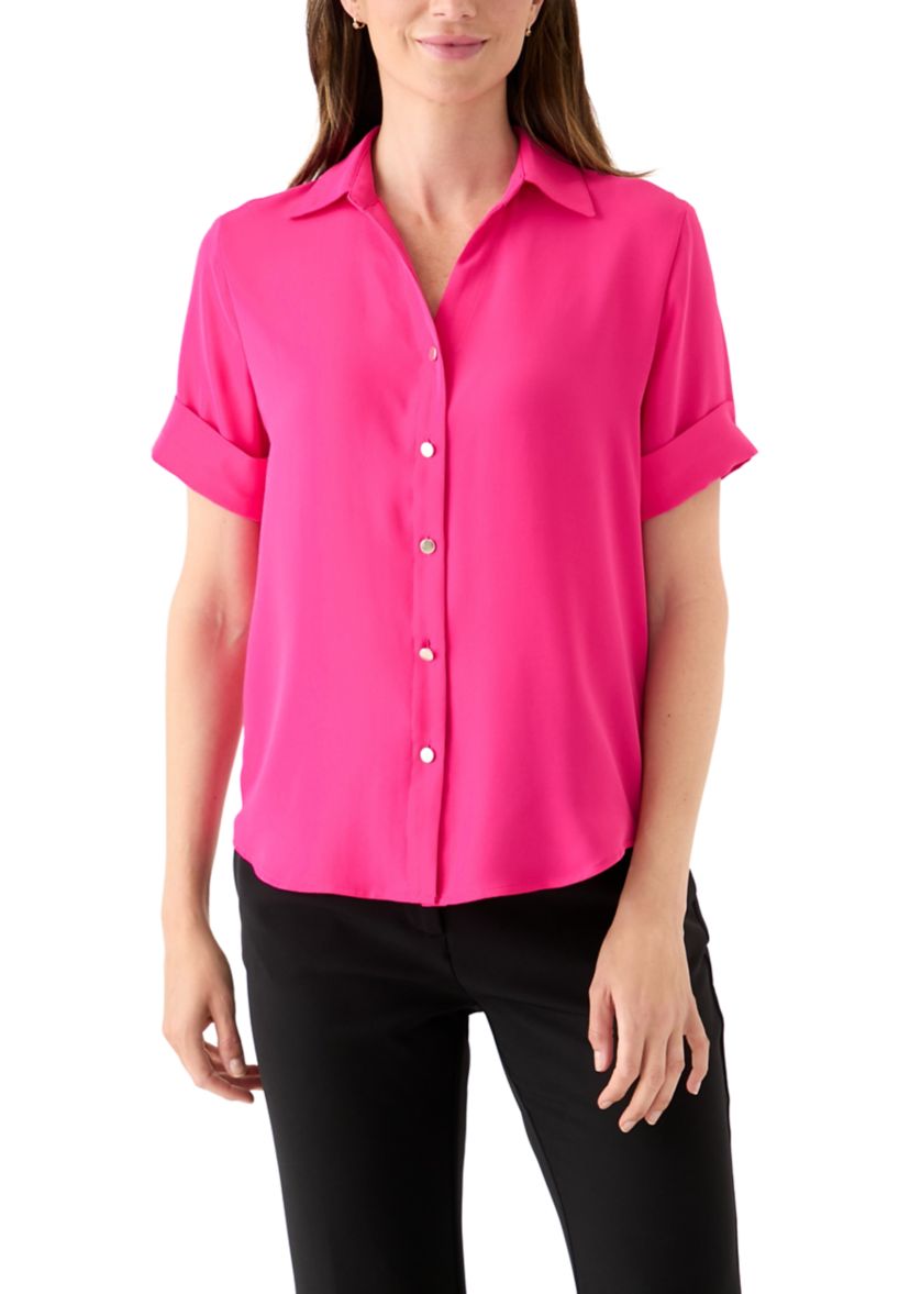 Womens Button Front Top