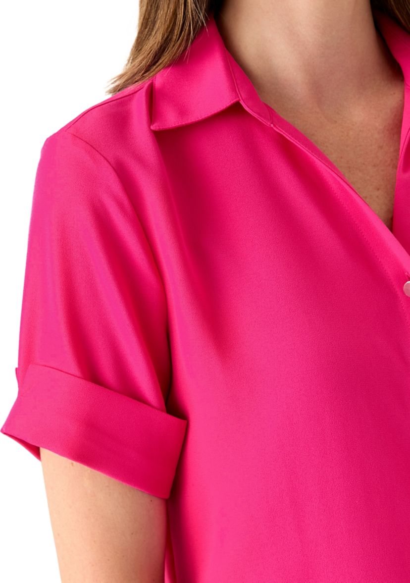 Womens Button Front Top