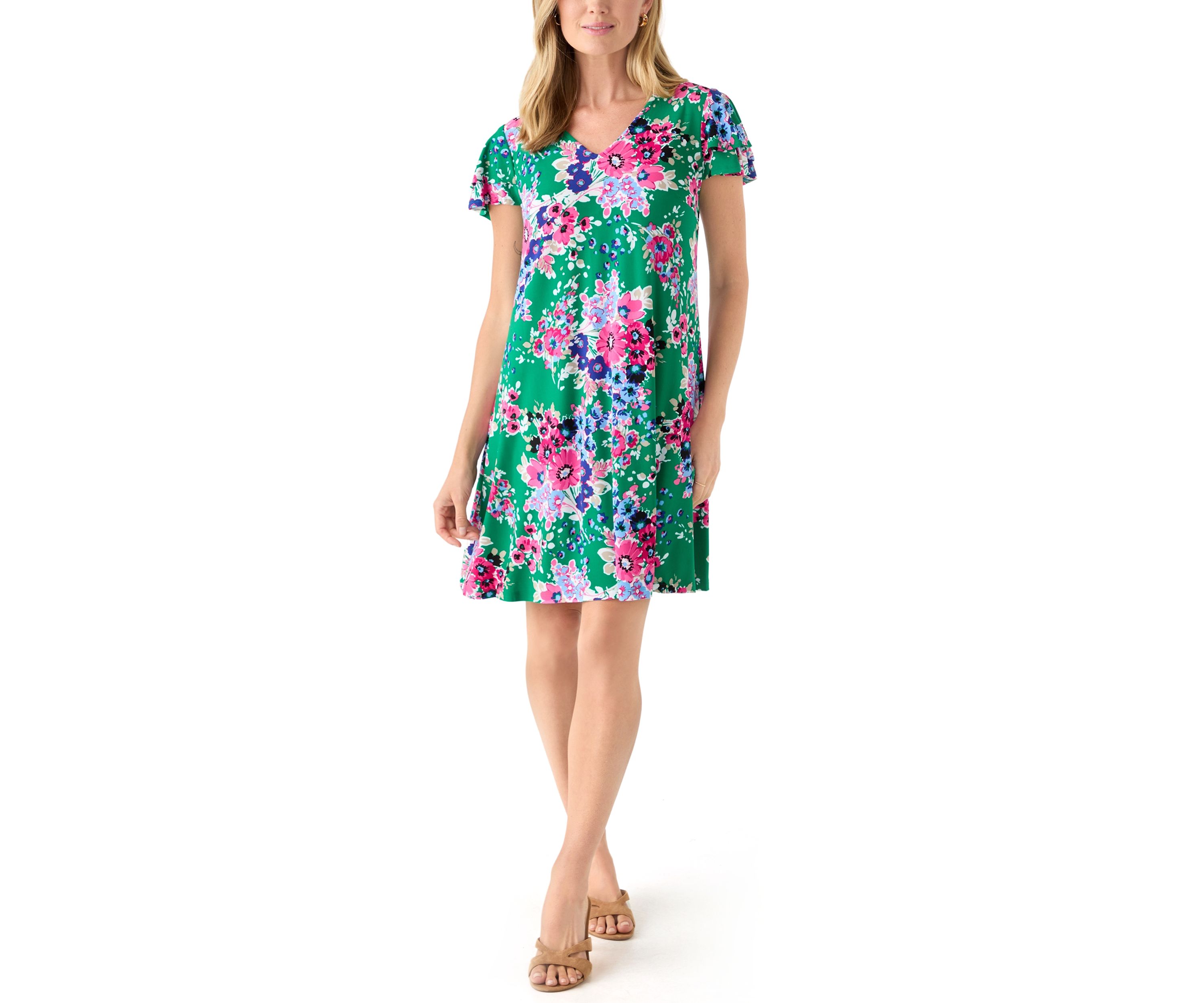 Petite Printed Mini Dress