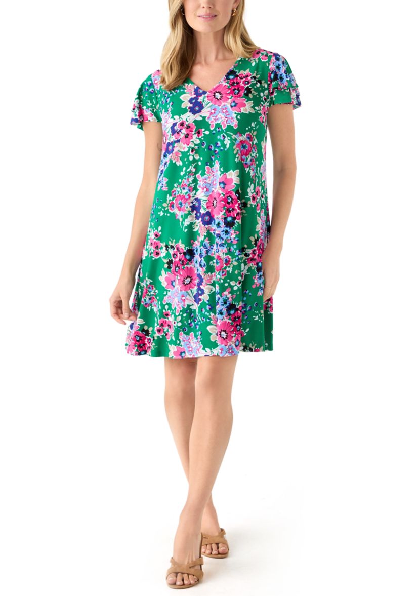 Petite Printed Mini Dress