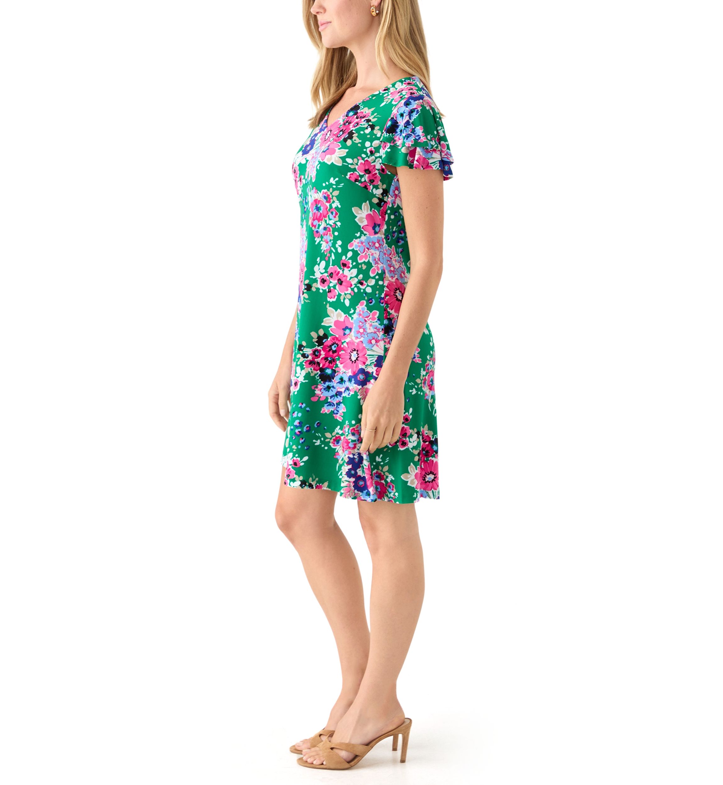 Petite Printed Mini Dress