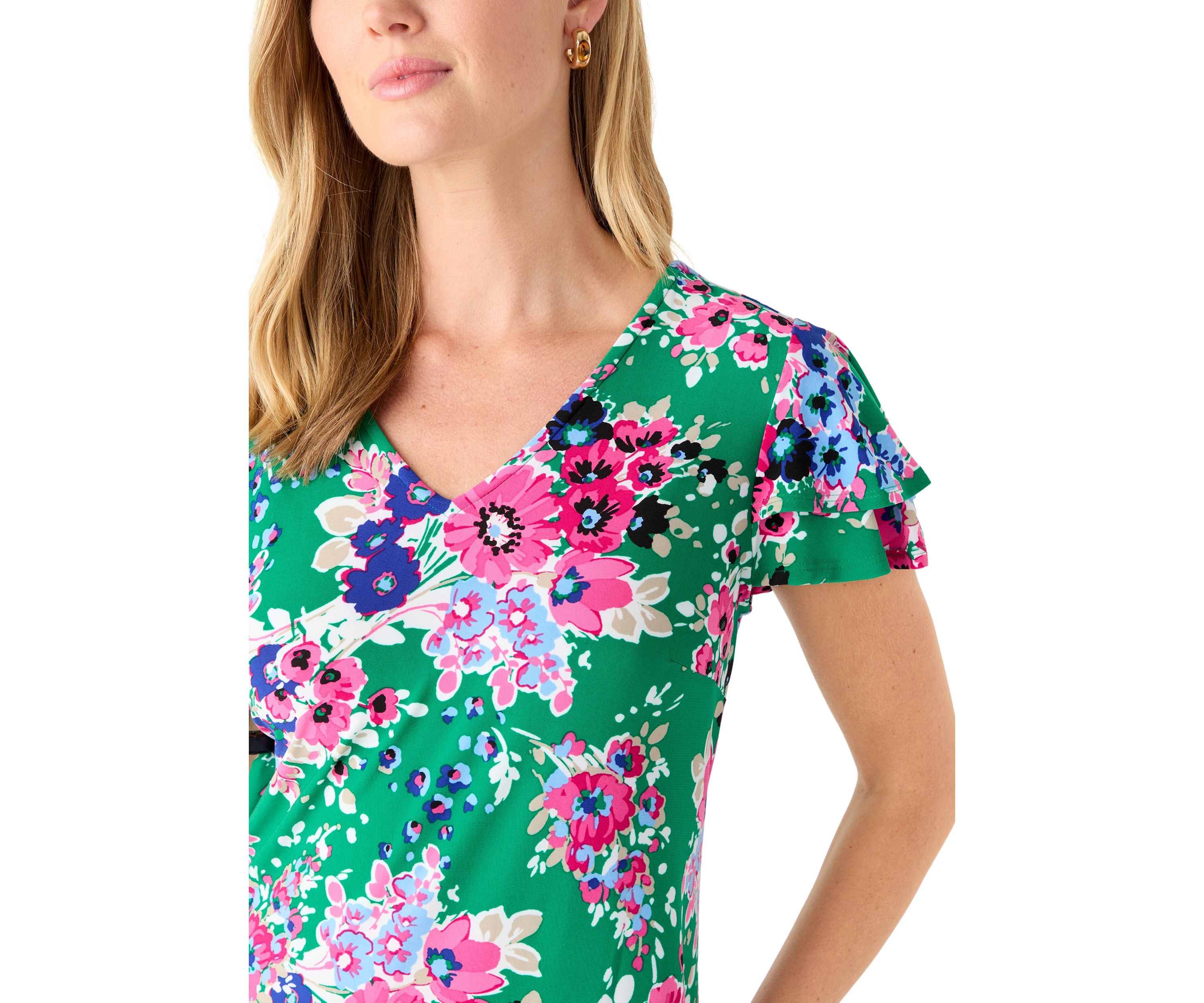 Petite Printed Mini Dress