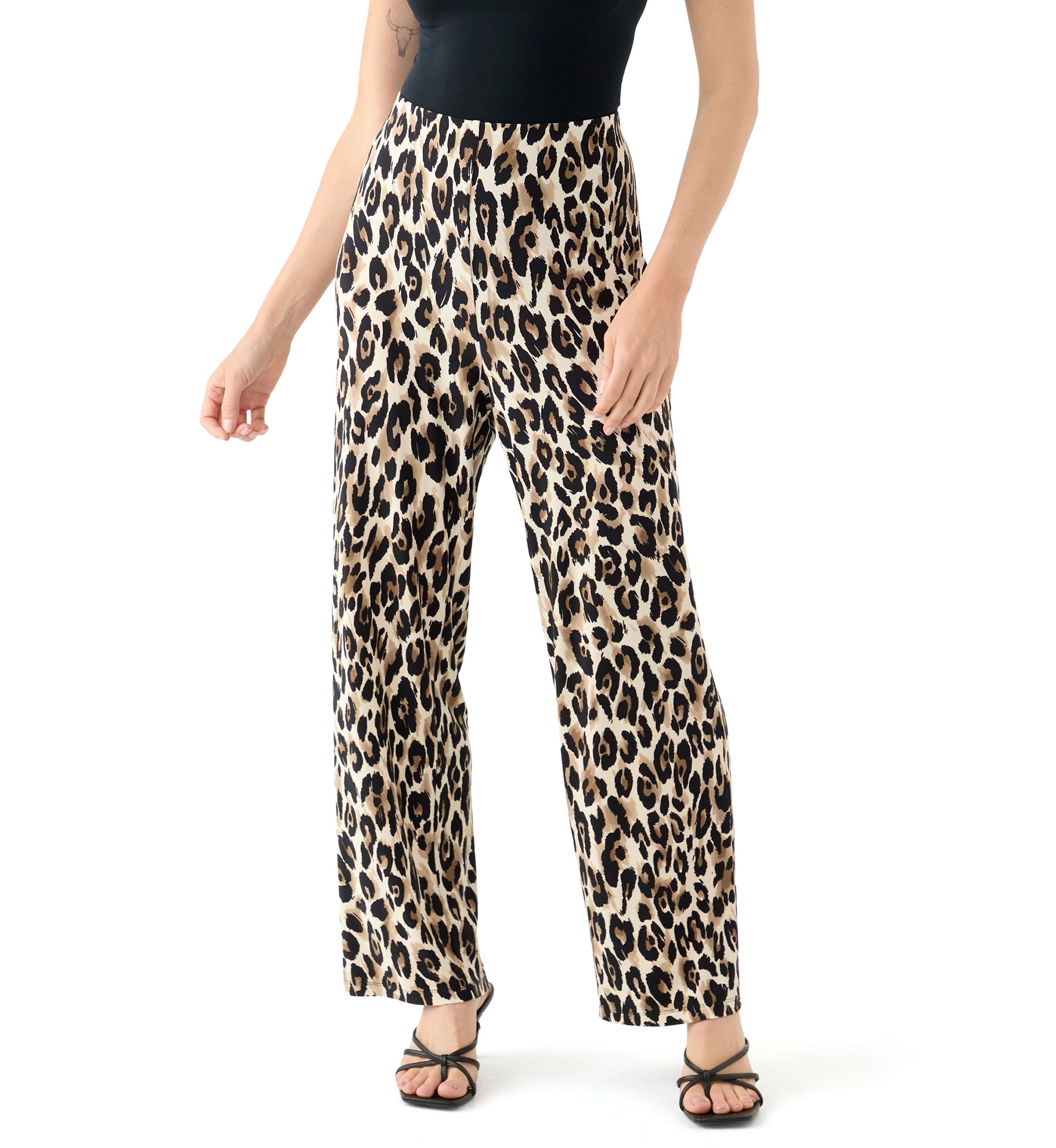 Petite Pull On Wide Leg Pants