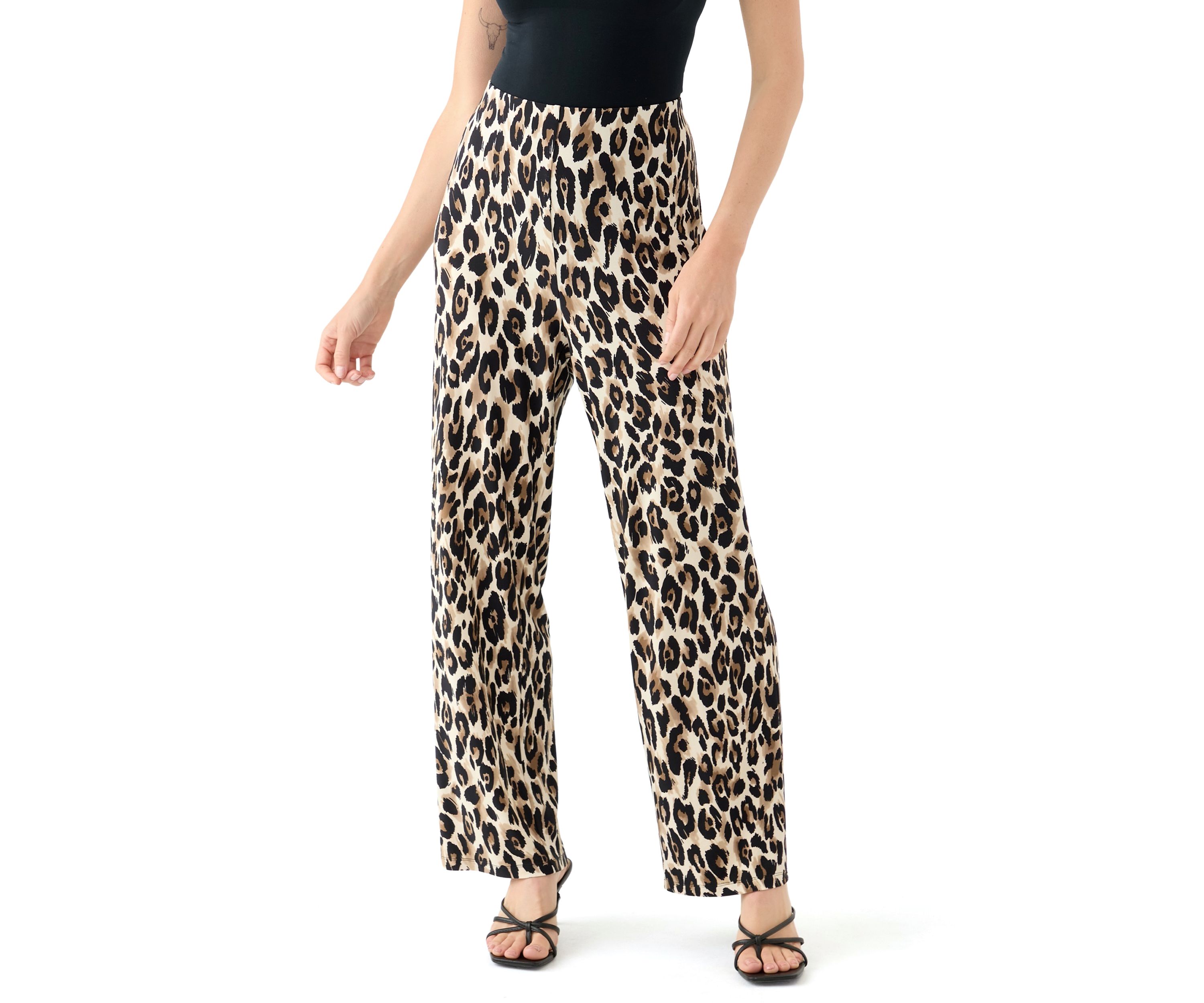Petite Pull On Wide Leg Pants