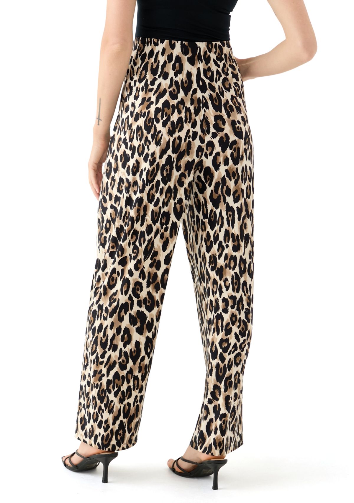 Petite Pull On Wide Leg Pants