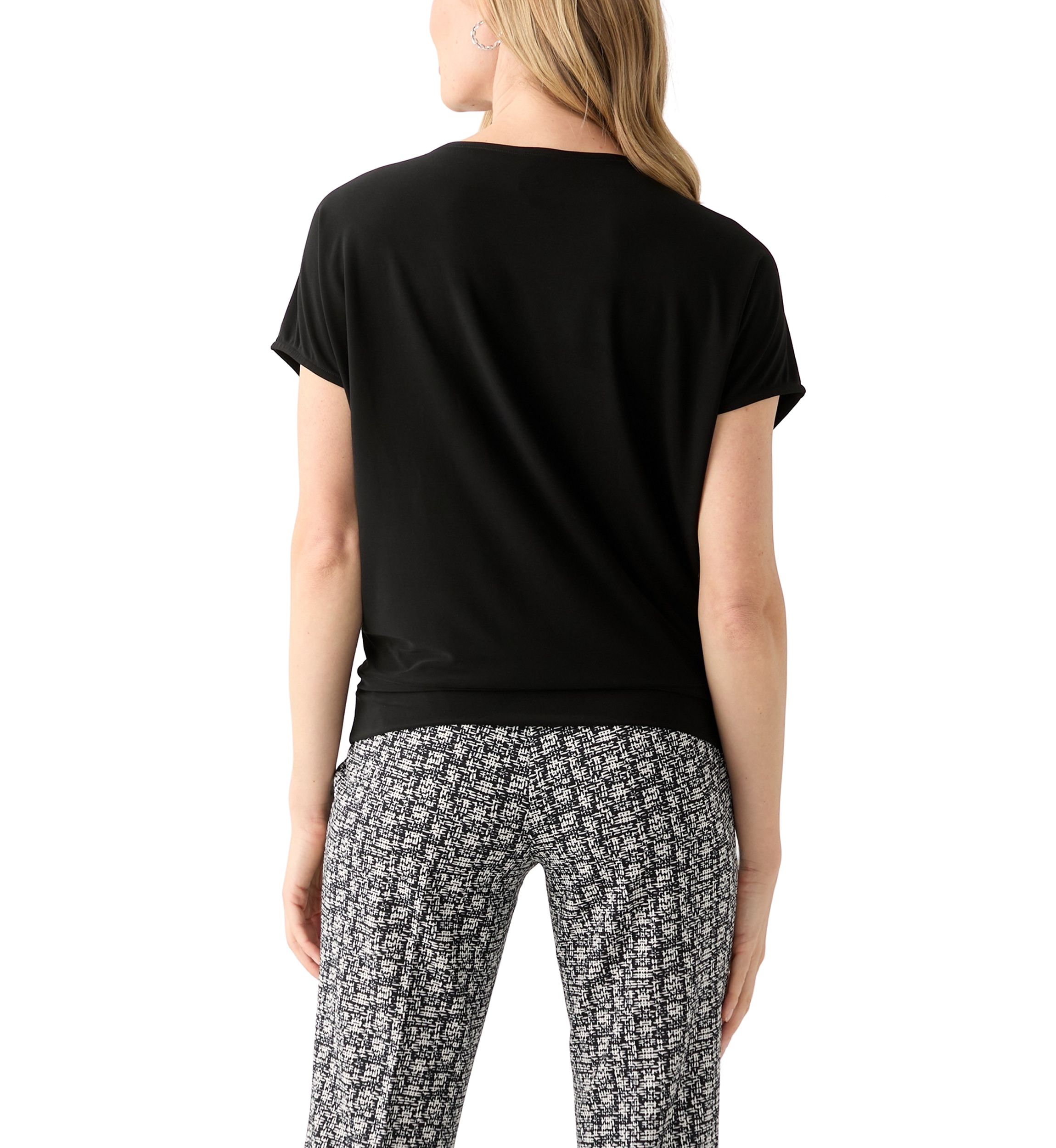 Petite Cap Sleeve Banded Hem Top
