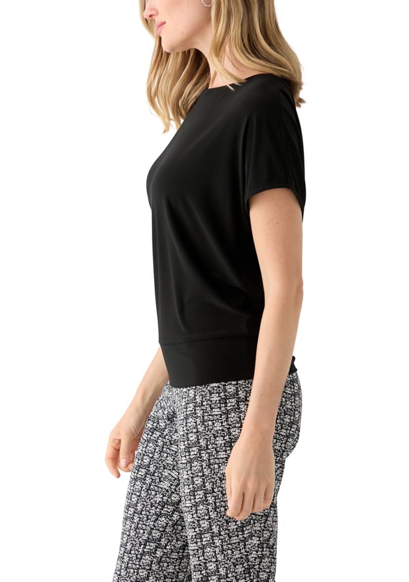 Petite Cap Sleeve Banded Hem Top