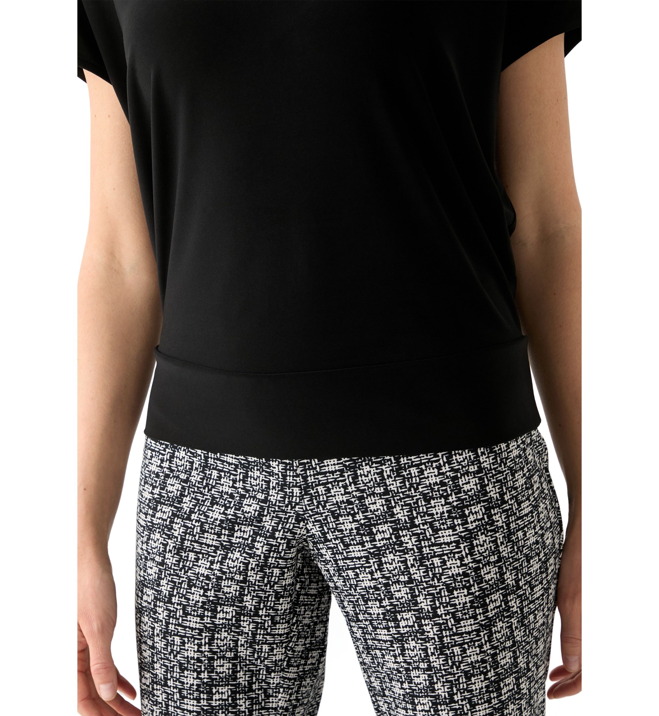 Petite Cap Sleeve Banded Hem Top