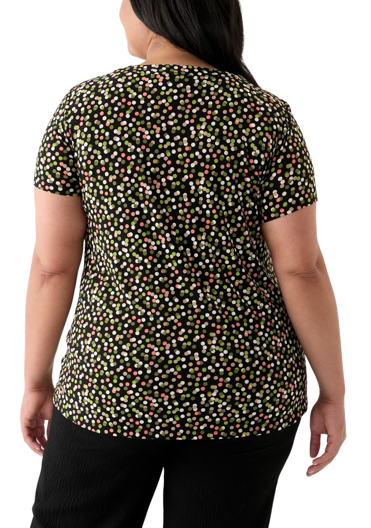 Plus Size Printed Sharkbite Tunic 