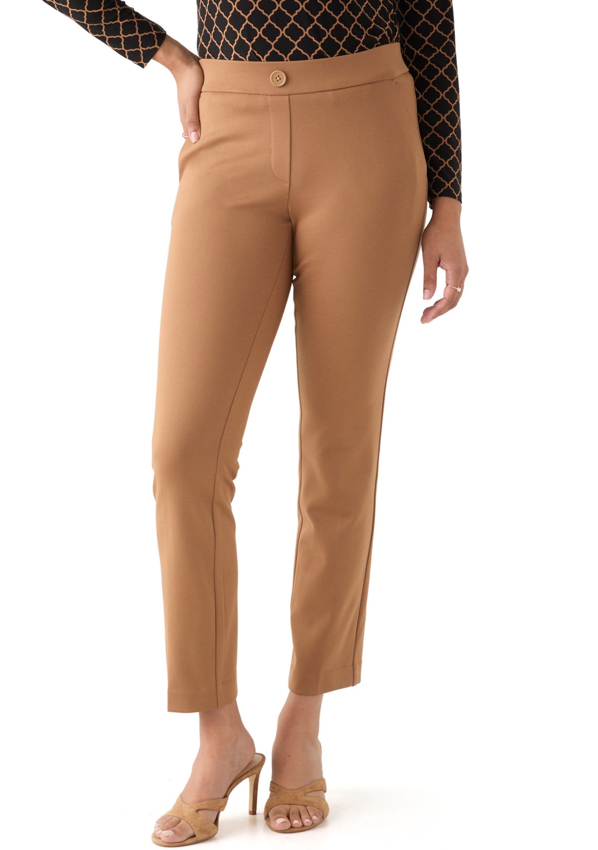 Womens Ponte Straight Leg Pants