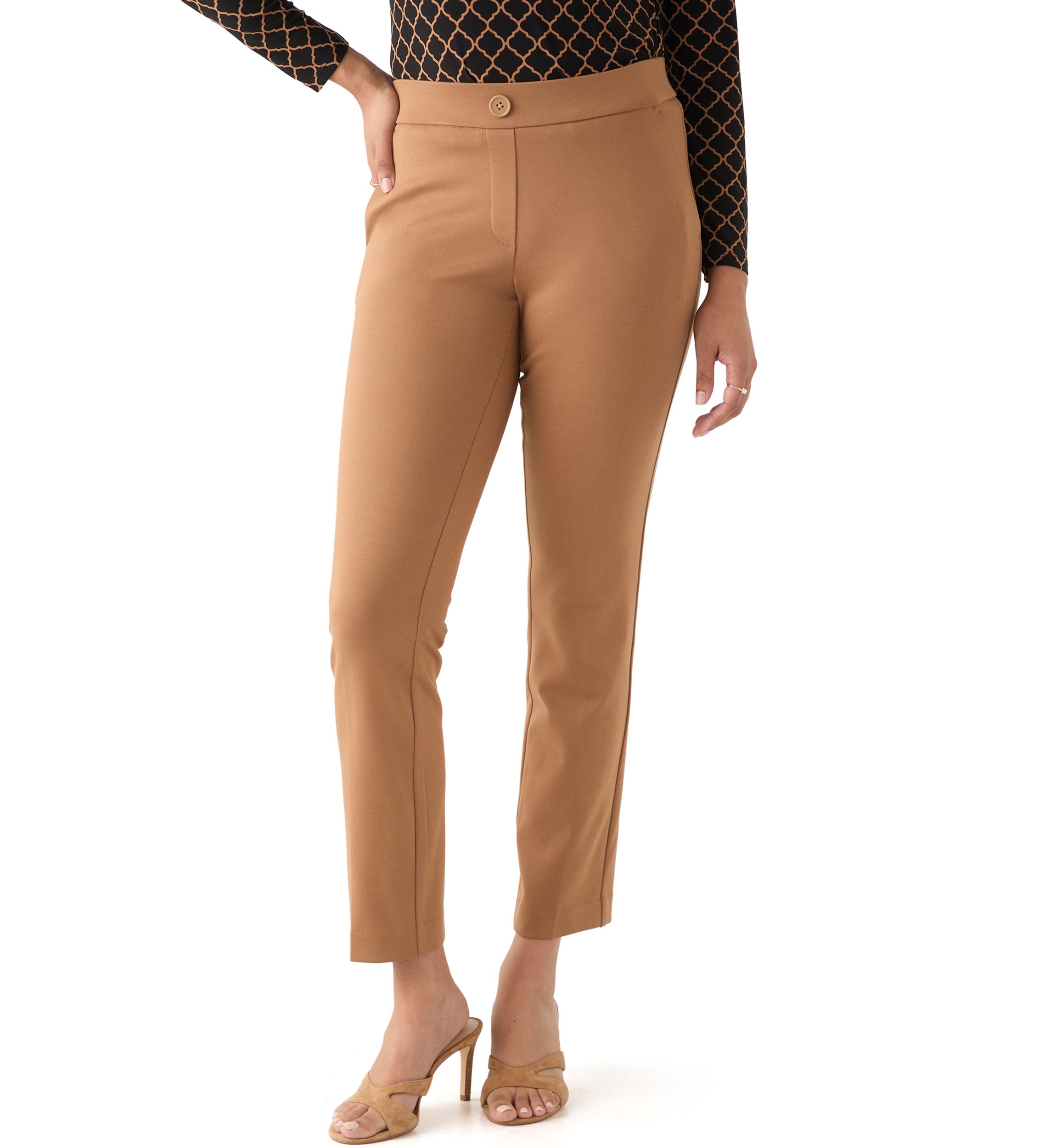 Womens Ponte Straight Leg Pants