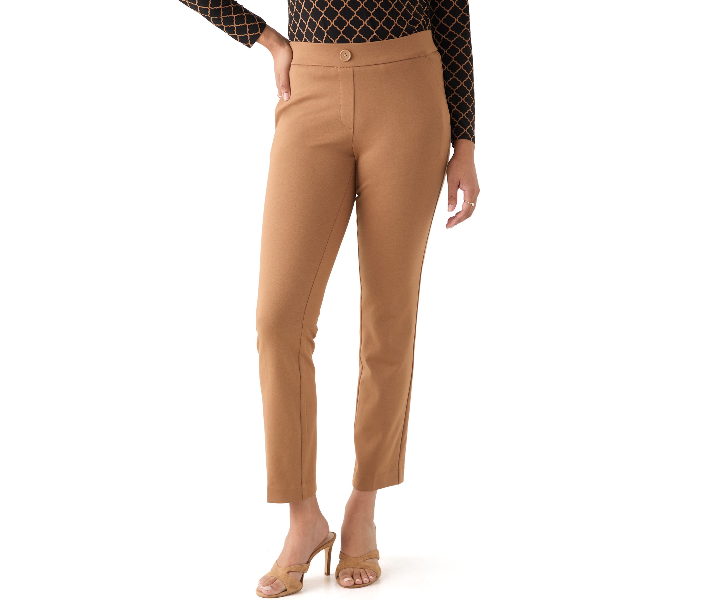 Womens Ponte Straight Leg Pants