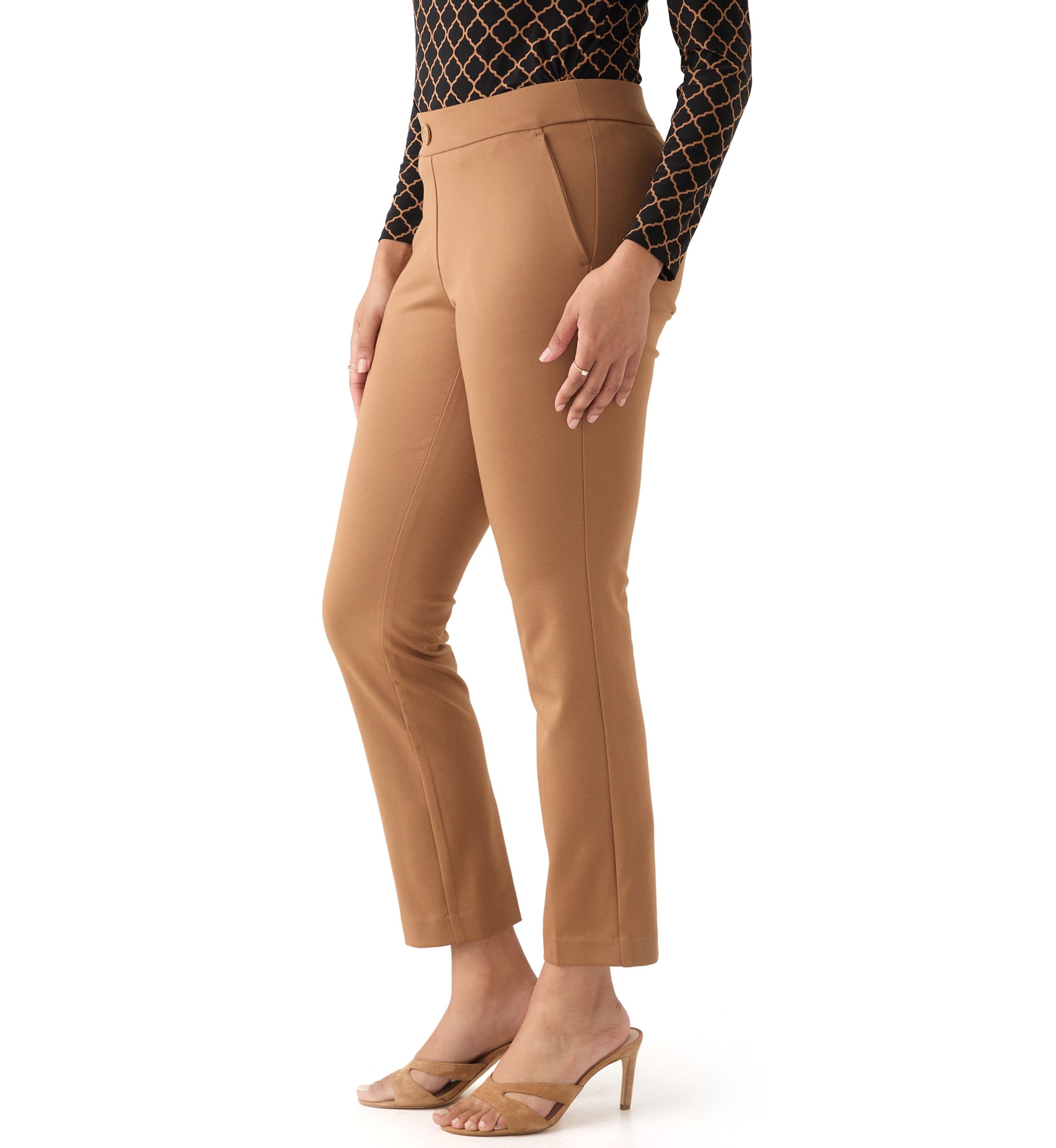 Womens Ponte Straight Leg Pants
