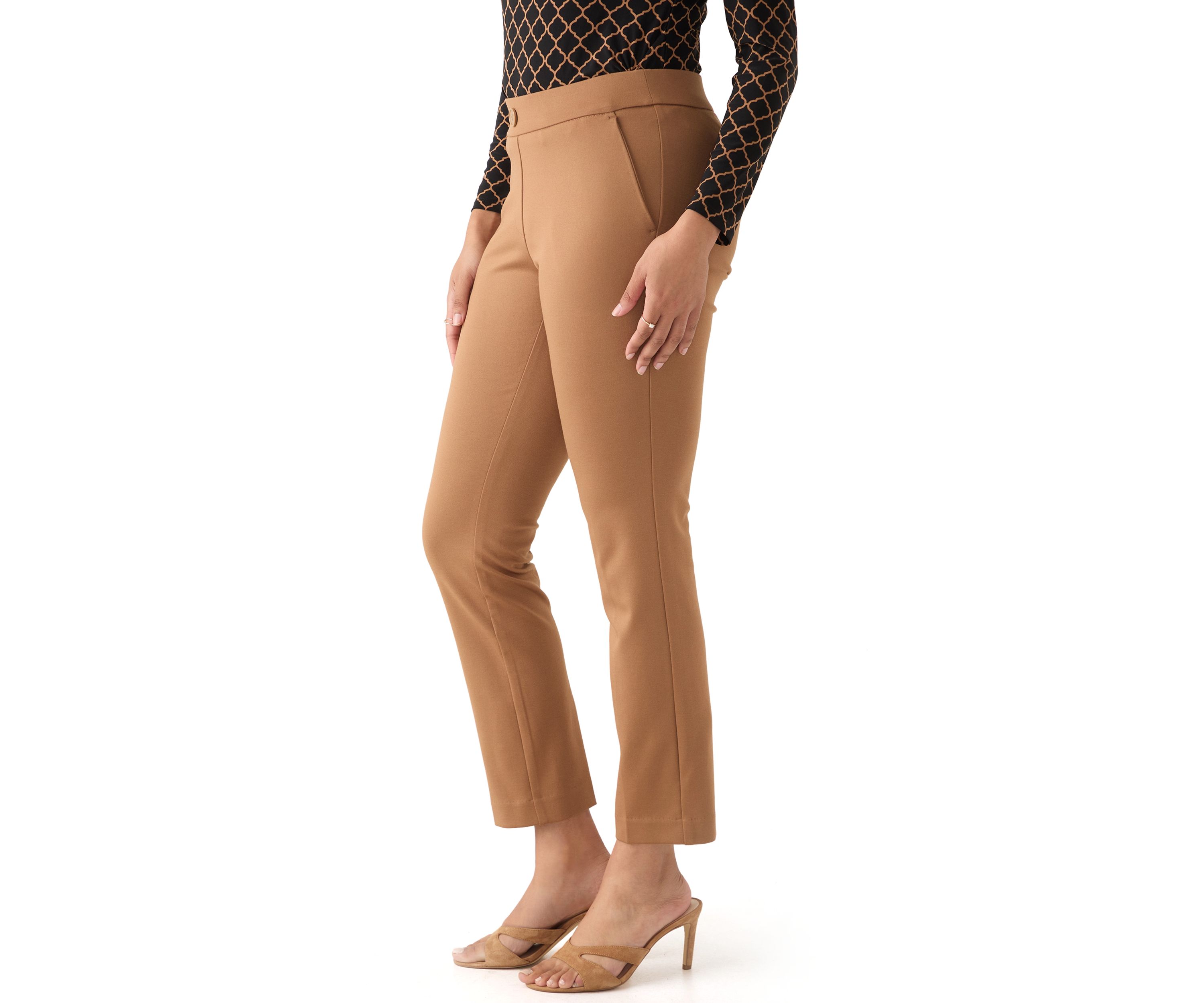Womens Ponte Straight Leg Pants