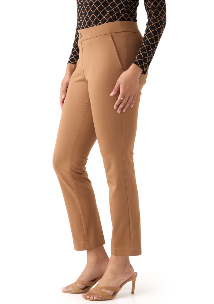 Womens Ponte Straight Leg Pants