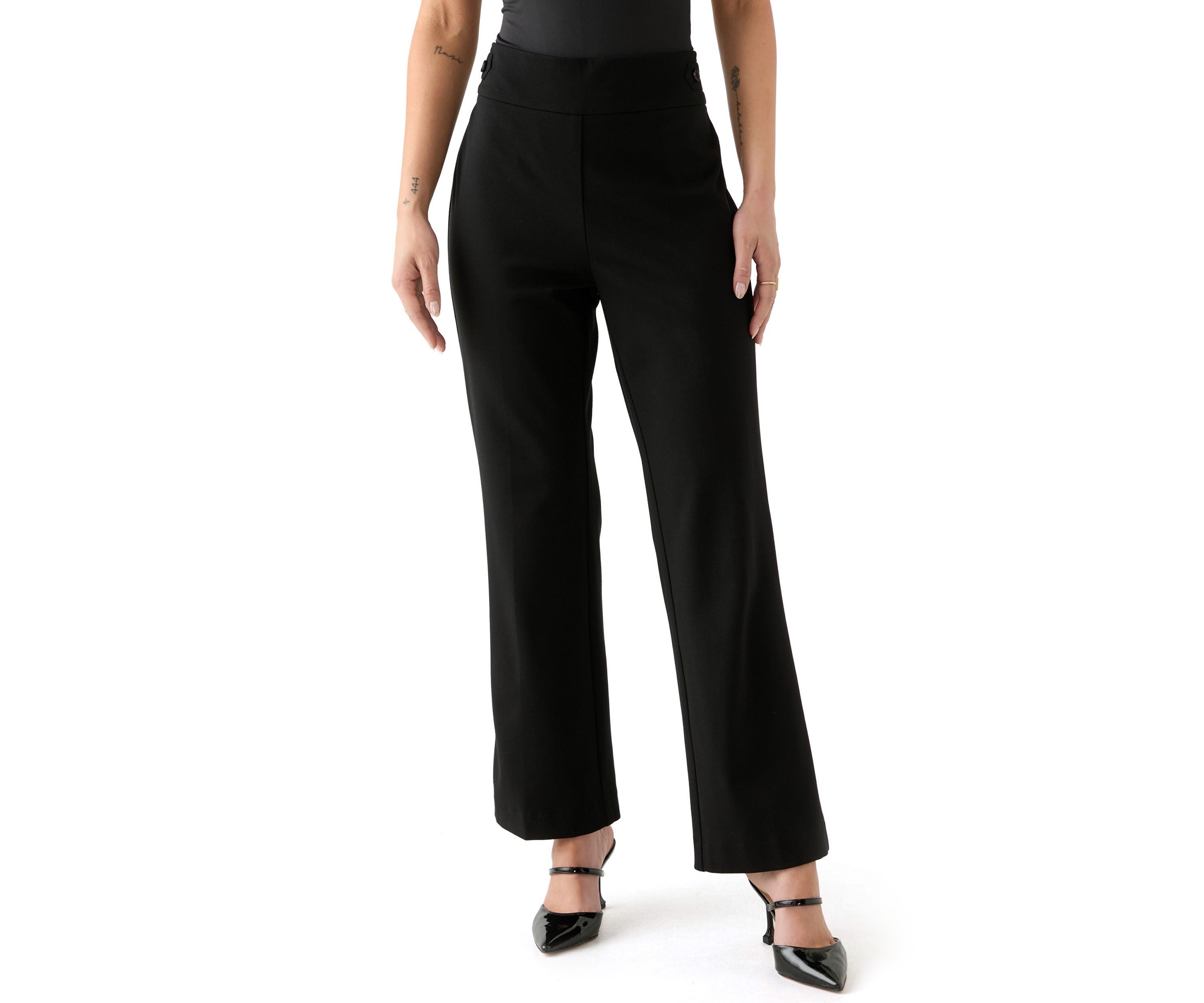 Petite Side Tab Compression Trousers