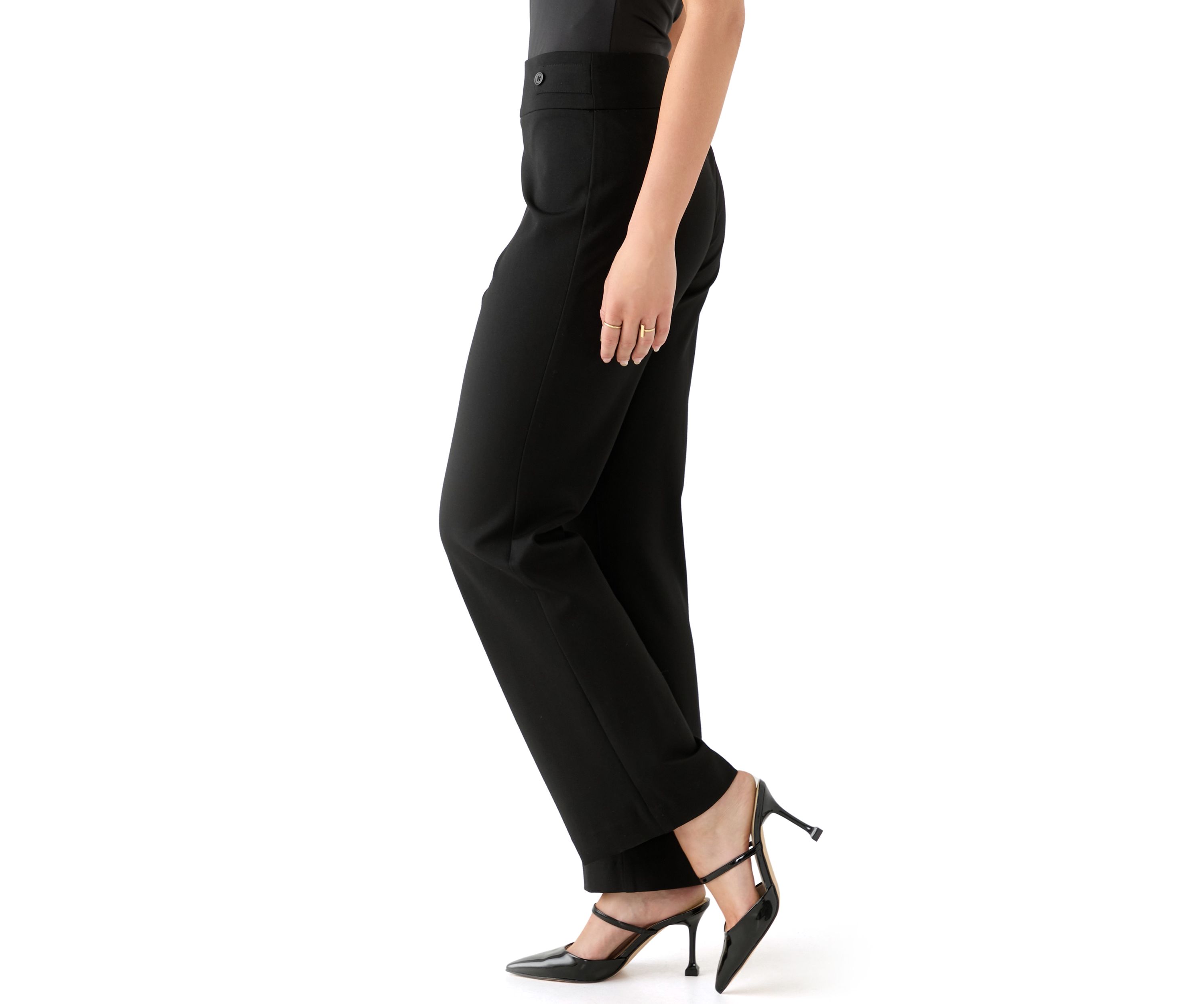 Petite Side Tab Compression Trousers