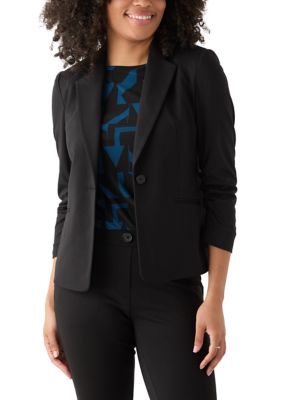 AK Anne Klein Women's Core Compression Jacket, Black, Medium