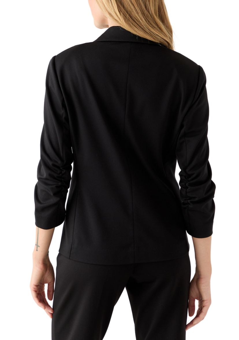 Petite Scrunched Sleeves Ponte Jacket 