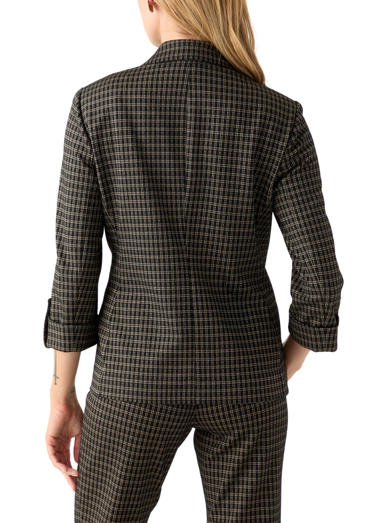 Petite One Button Notch Collar Jacket