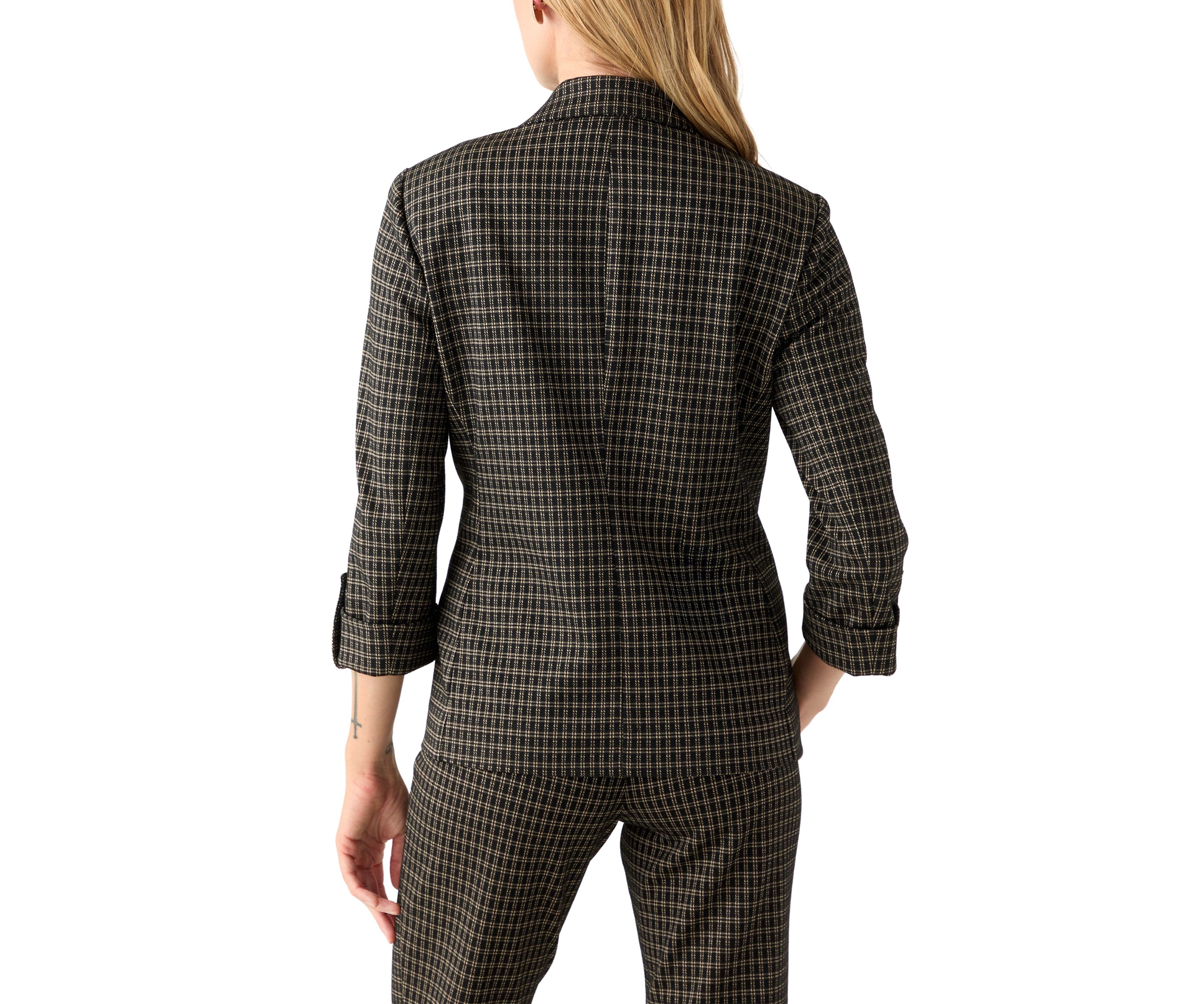 Petite One Button Notch Collar Jacket