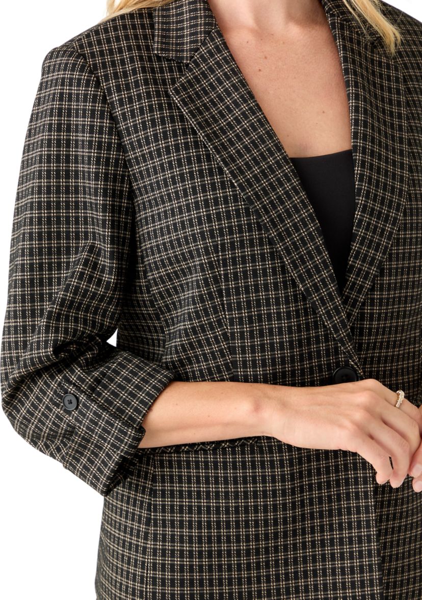Petite One Button Notch Collar Jacket