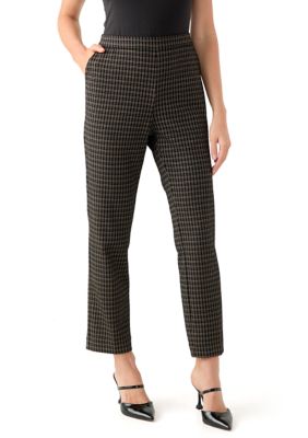 AK Anne Klein Women's Petite Pull On Slash Pocket Slim Fit Pants
