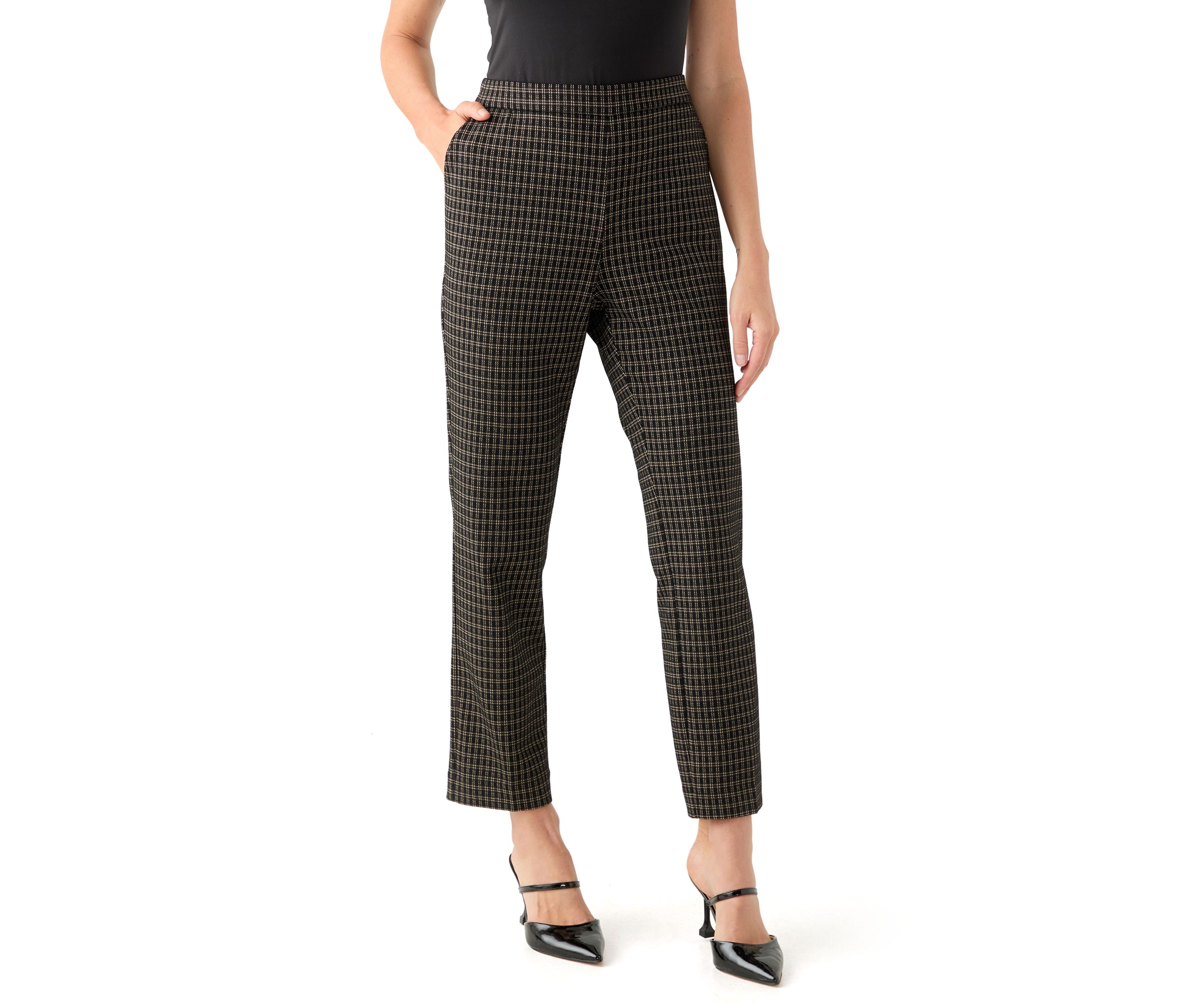 Petite Pull On Slash Pocket Slim Fit Pants