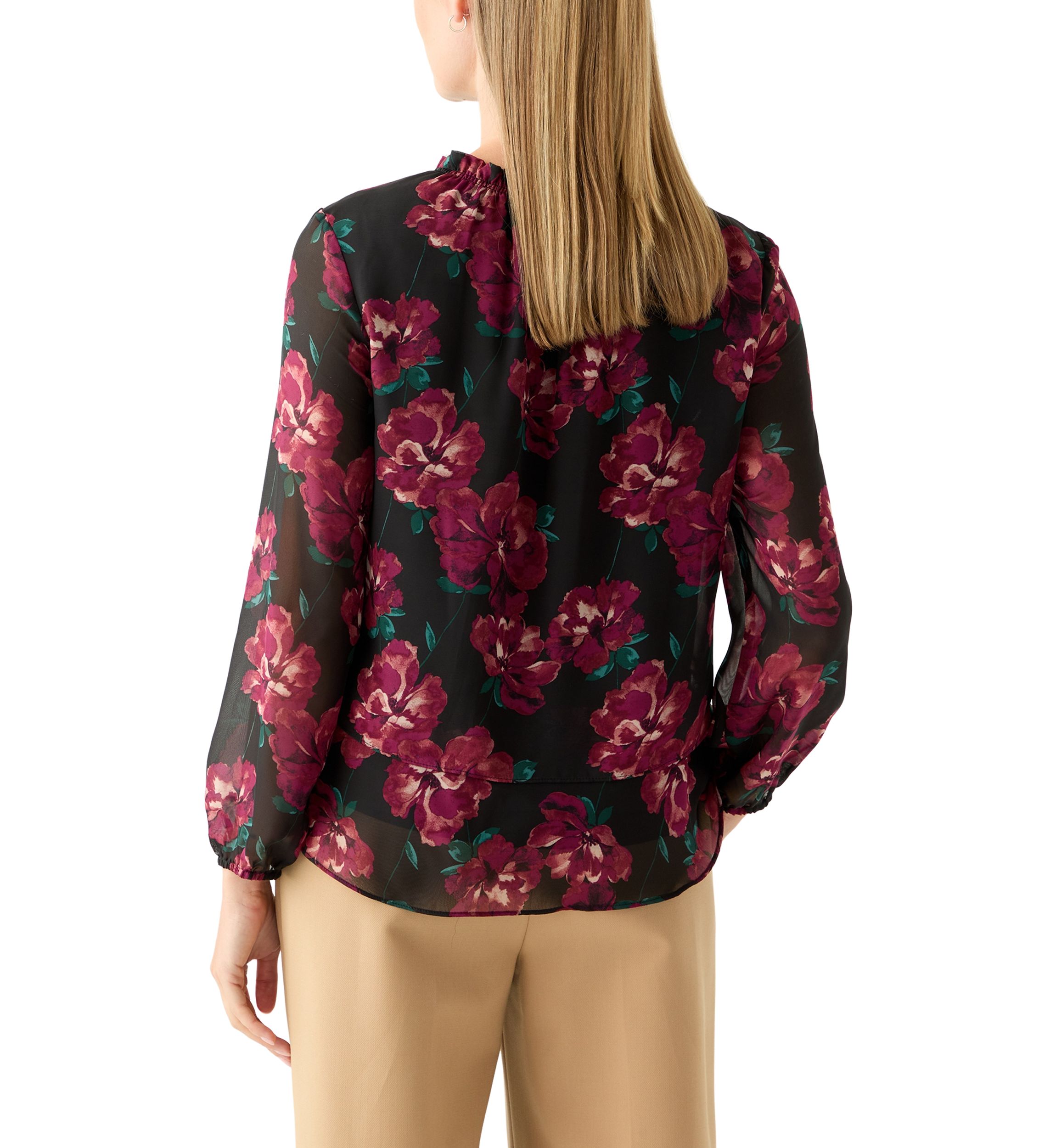 Petite Tiered Mock Neck Top 