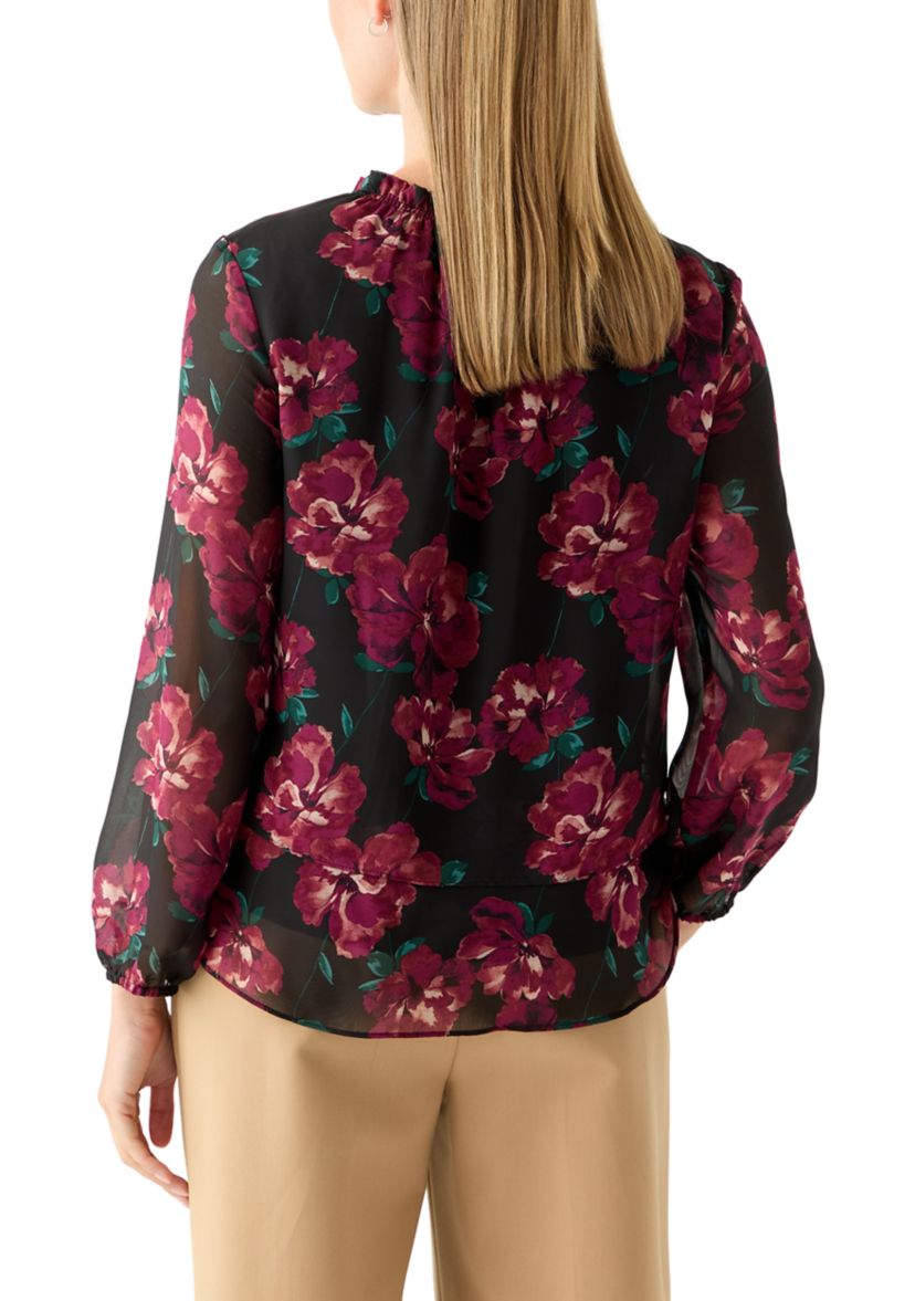 Petite Tiered Mock Neck Top 