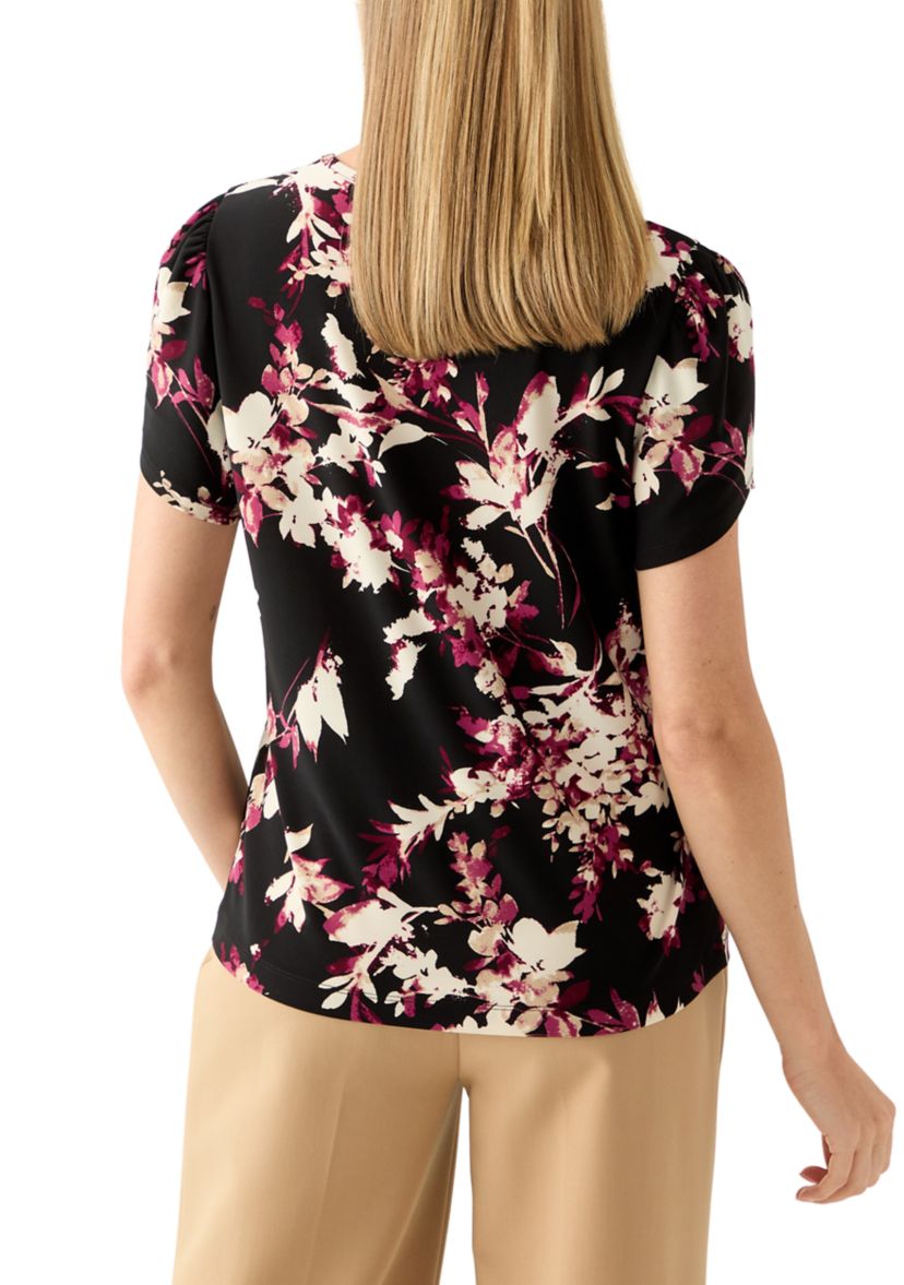 Petite Tulip Sleeve Floral Top