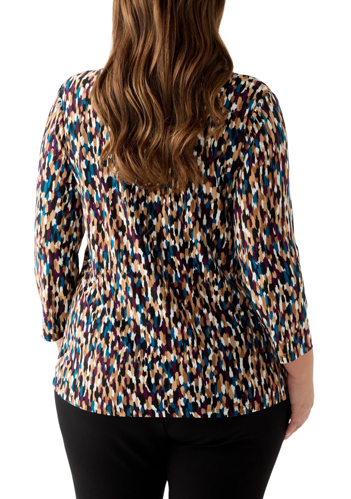 Plus Size Multi Print Top