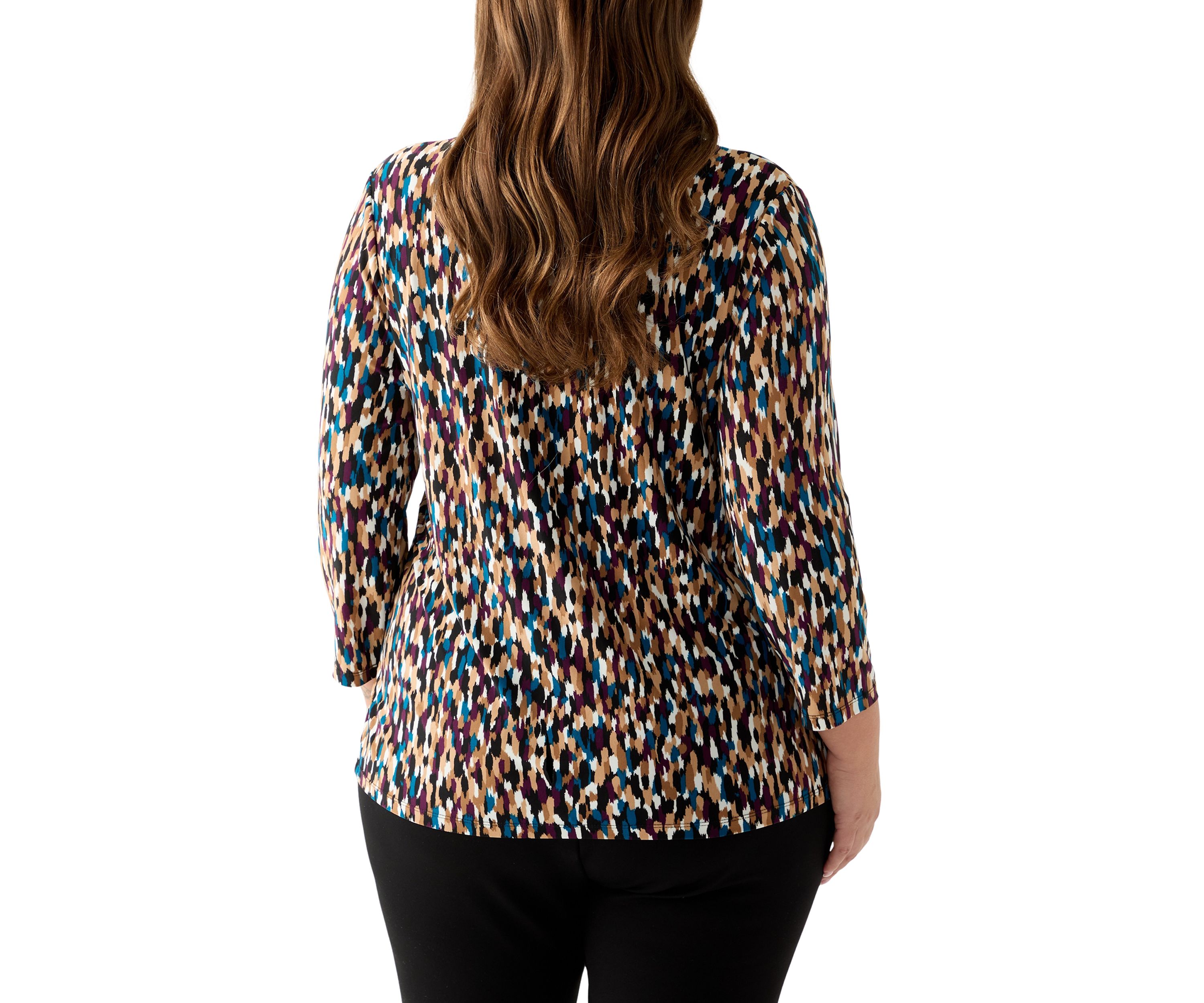 Plus Size Multi Print Top