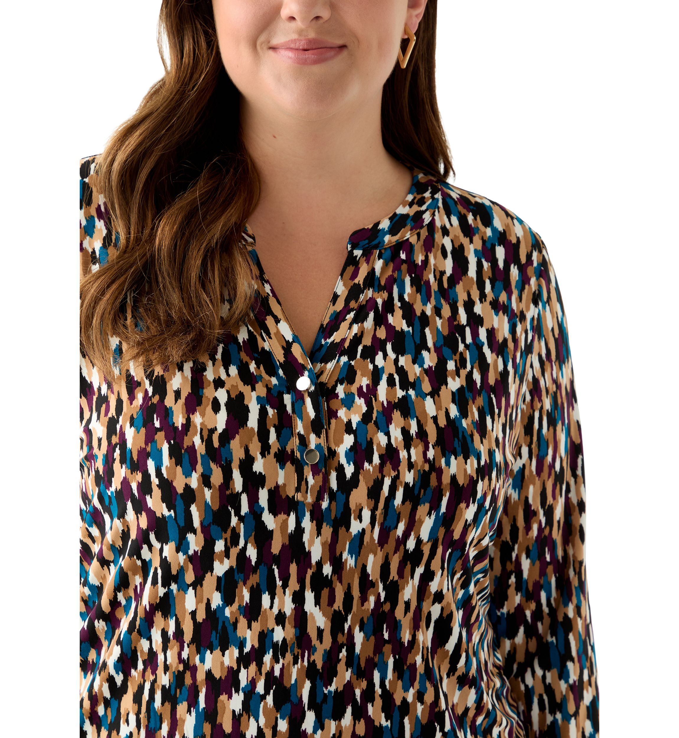 Plus Size Multi Print Top