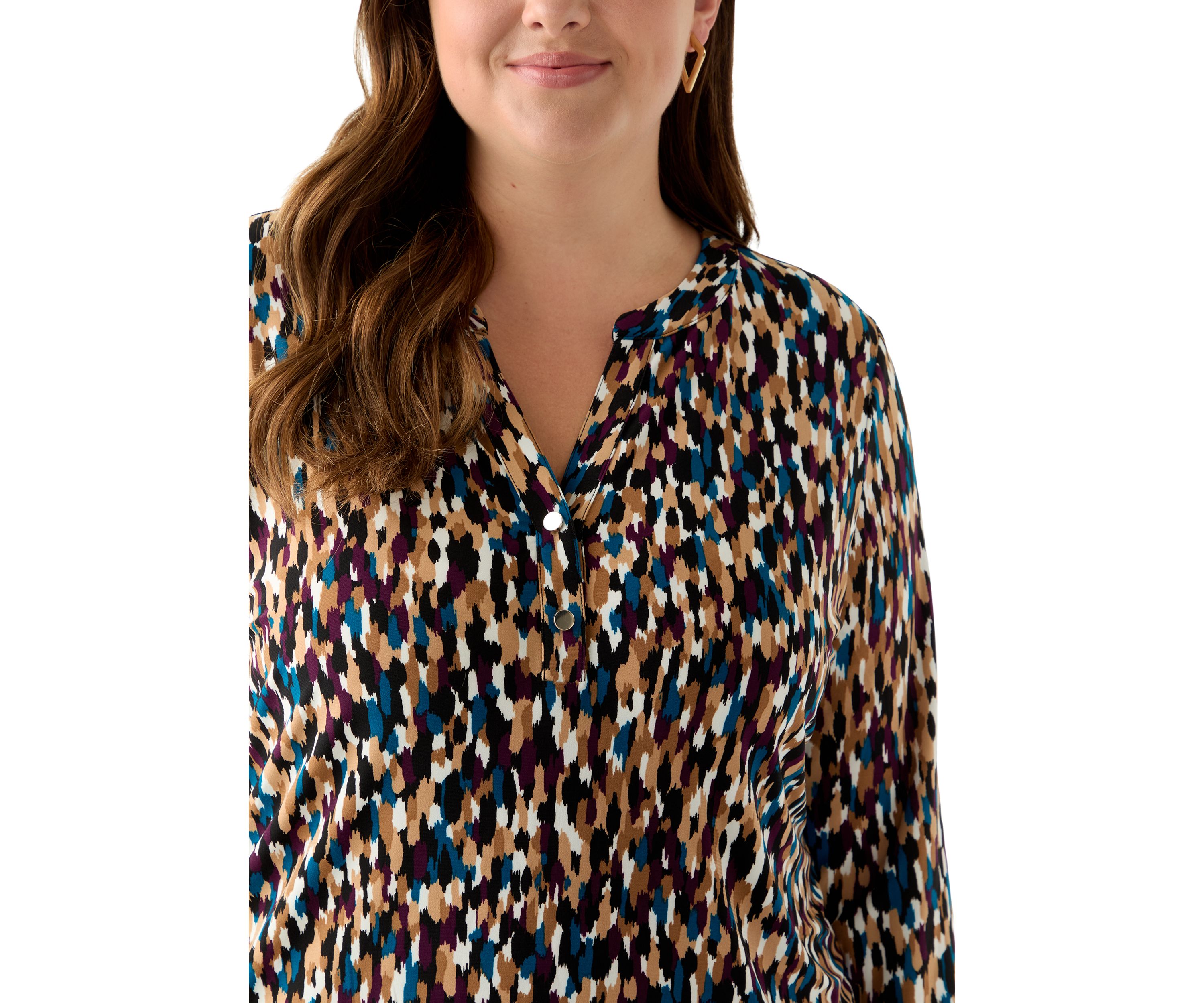 Plus Size Multi Print Top