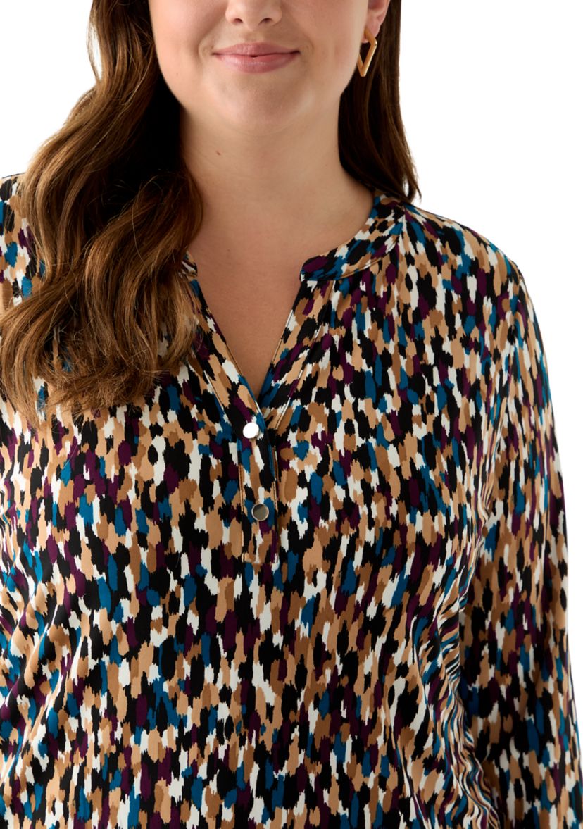 Plus Size Multi Print Top