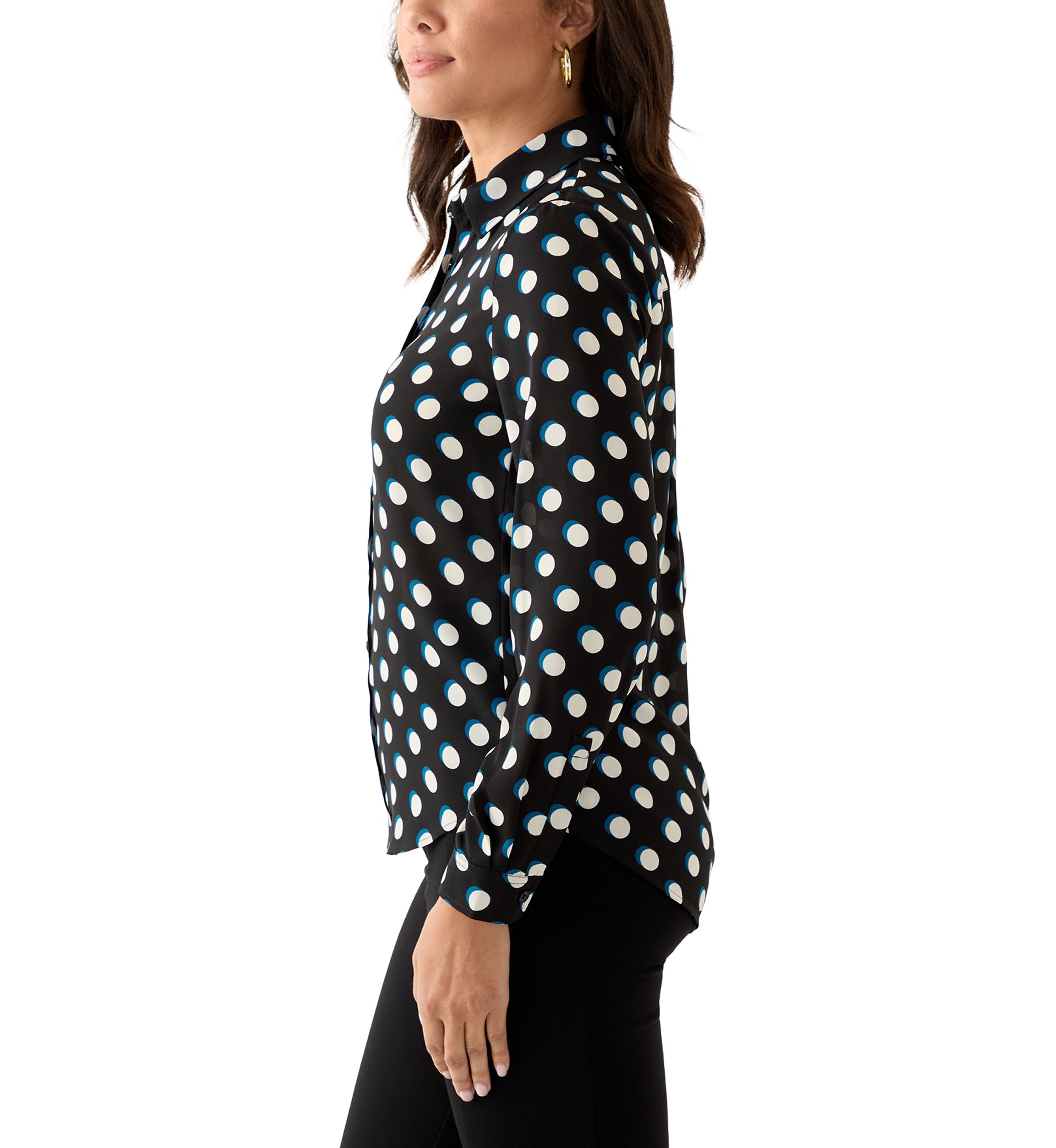 Womens Long Sleeve Utility Blouse 