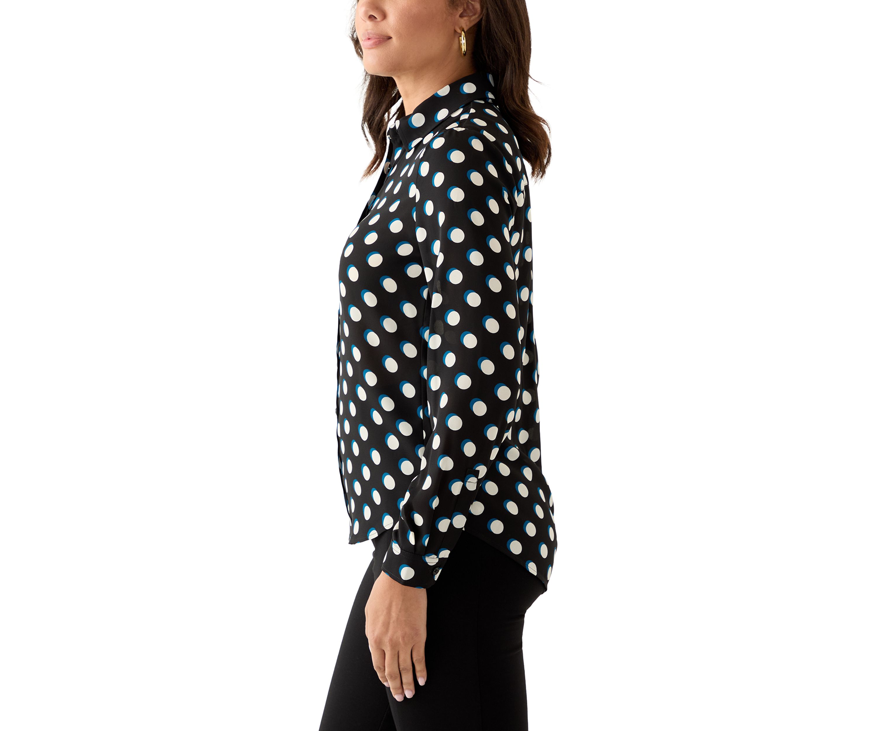 Womens Long Sleeve Utility Blouse 