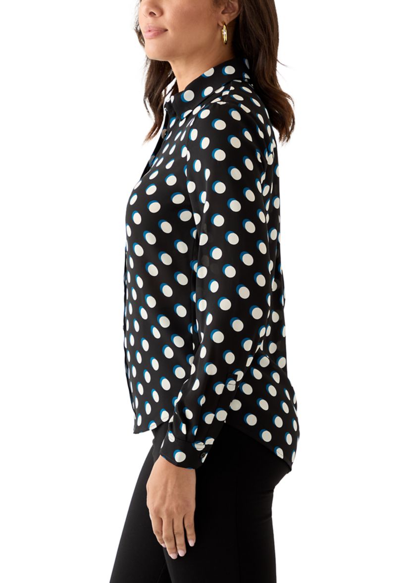 Womens Long Sleeve Utility Blouse 