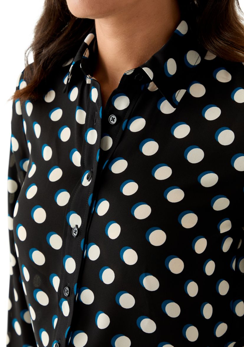 Womens Long Sleeve Utility Blouse 
