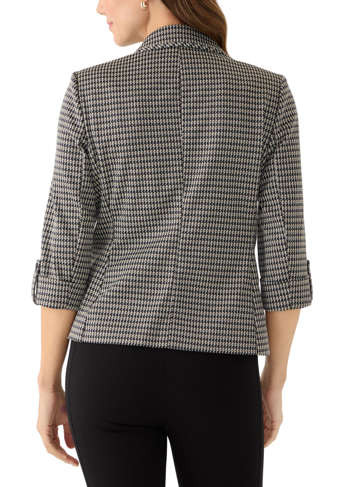 Petite Long Sleeve One Button Notch Collar Jacket