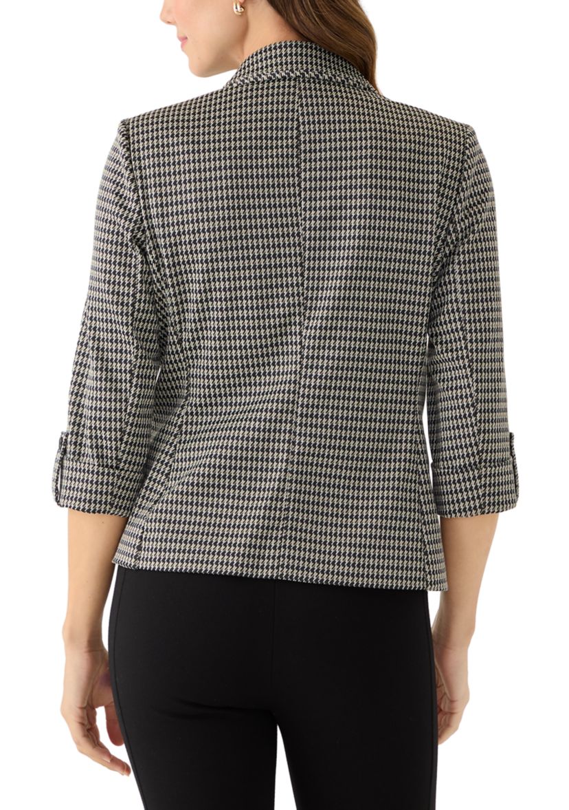 Petite Long Sleeve One Button Notch Collar Jacket