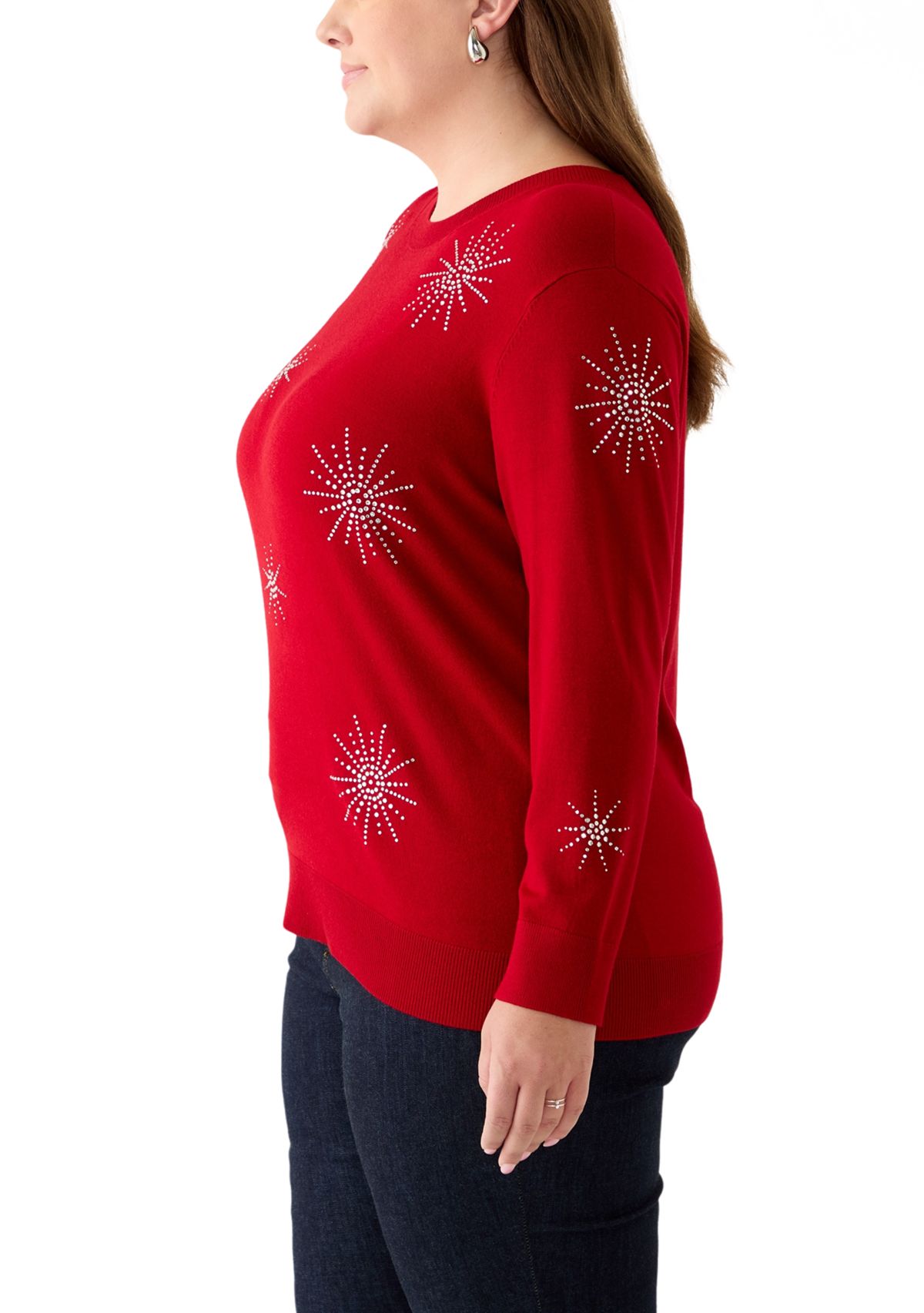 Plus Size Long Sleeve Crew Neck Sweatshirt