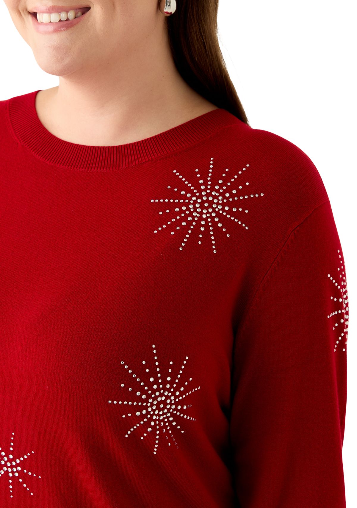 Plus Size Long Sleeve Crew Neck Sweatshirt