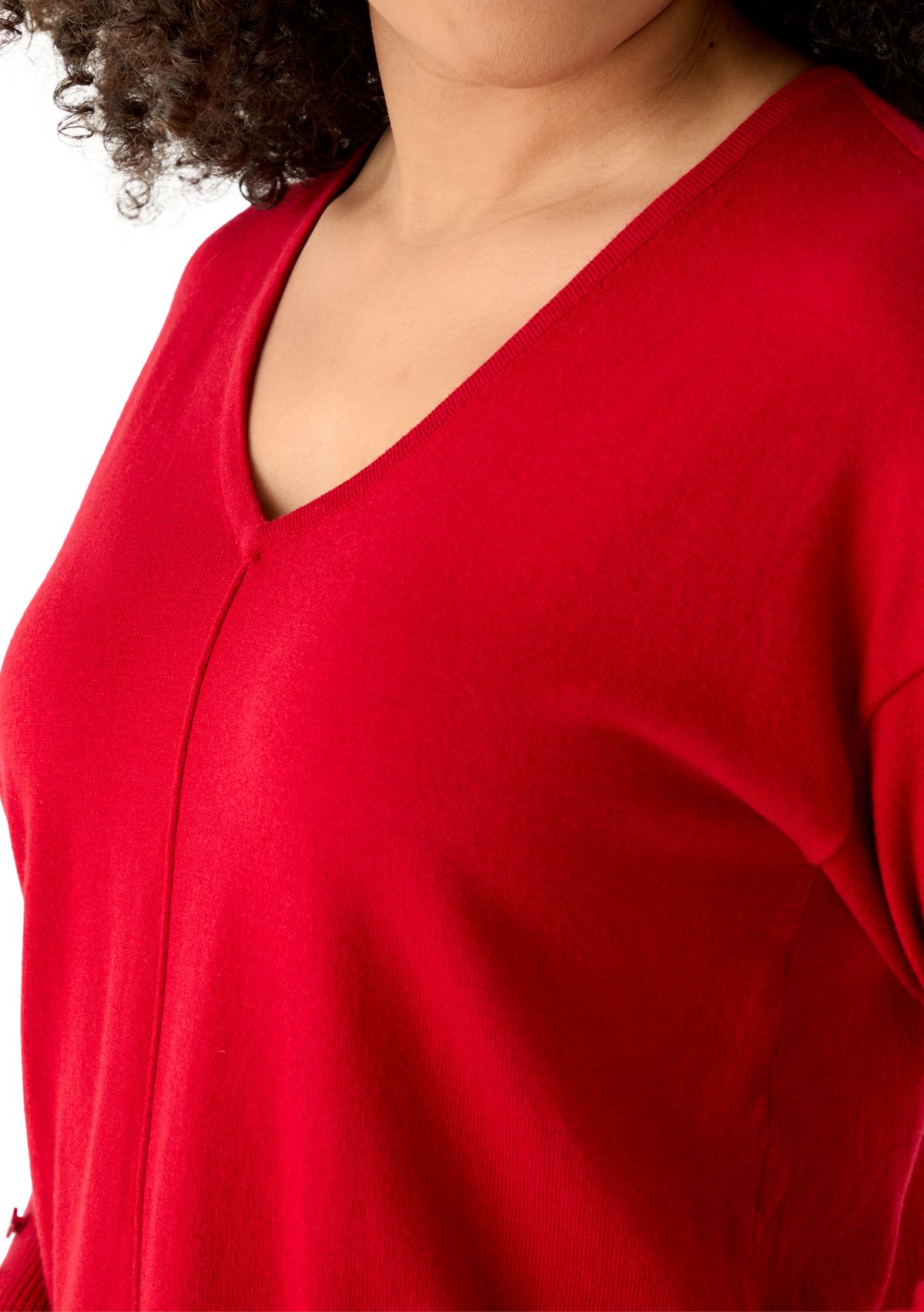 Womens V-Neck Long Sleeve with Buttons Top