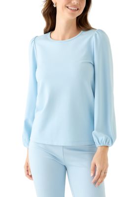 AK Anne Klein Women's Long Sleeve Serenity Knit Top