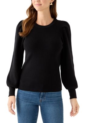 AK Anne Klein Women's Puff Sleeve Sweater
