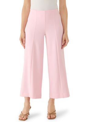 AK Anne Klein Women's Crepe Wide Leg Cropped Pants