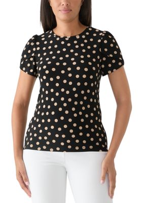 AK Anne Klein Women's Tulip Sleeve Gathered Top