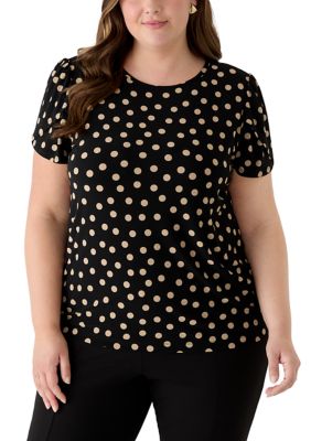 AK Anne Klein Women's Plus Size Tulip Sleeve Top
